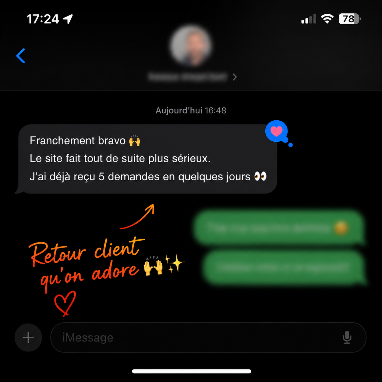 Retour client — 5 demandes en quelques jours