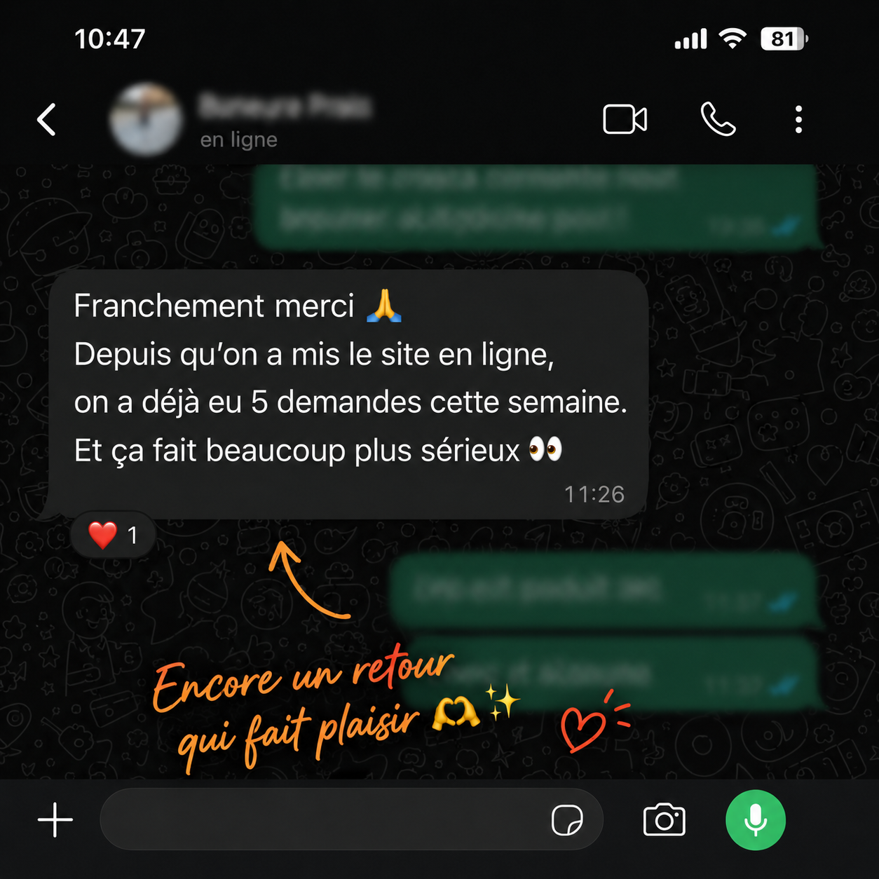 Retour client — 5 demandes cette semaine